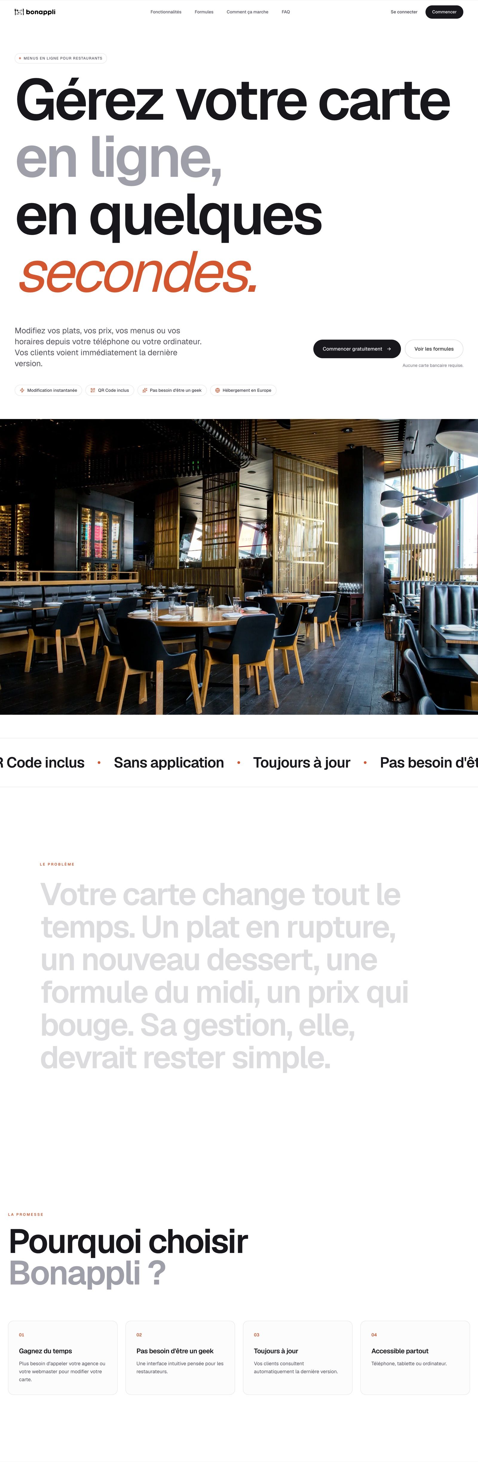 Le site BonAppli en ligne