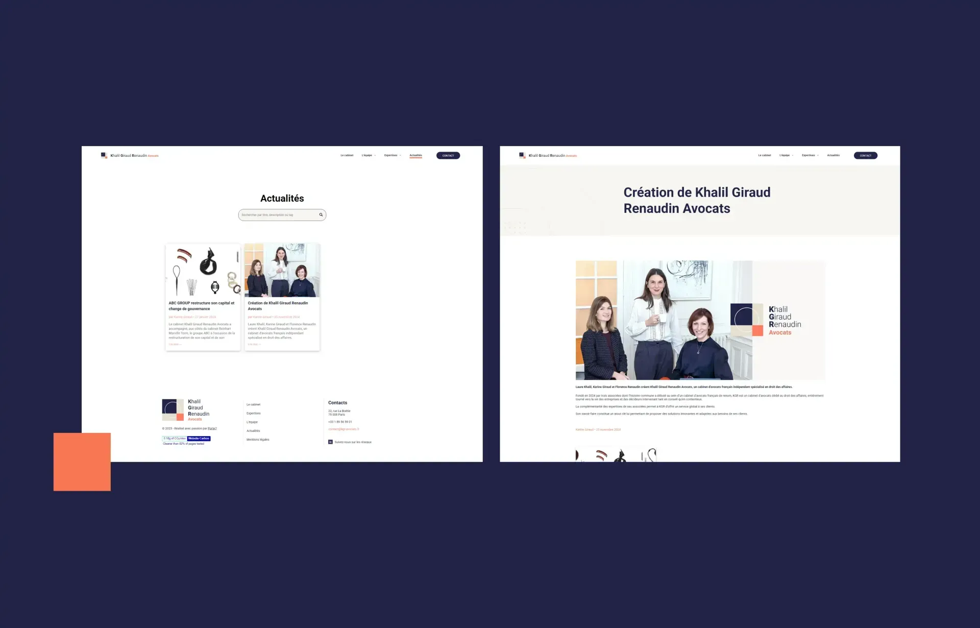 KGR Avocat, visuel