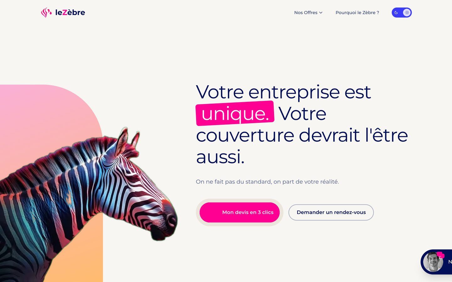 Le site Le Zèbre en ligne
